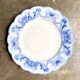 Sarreguemines round dish in blue earthenware, "Basket" service