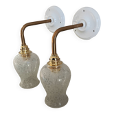 Set of two vintage wall sconces.