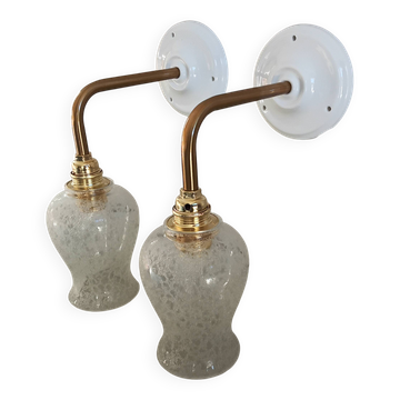 Set of two vintage wall sconces.