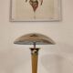 Lampe champignon 1970 chromé et or patiné