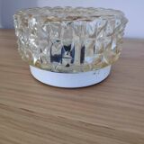 70s amber glass ceiling light