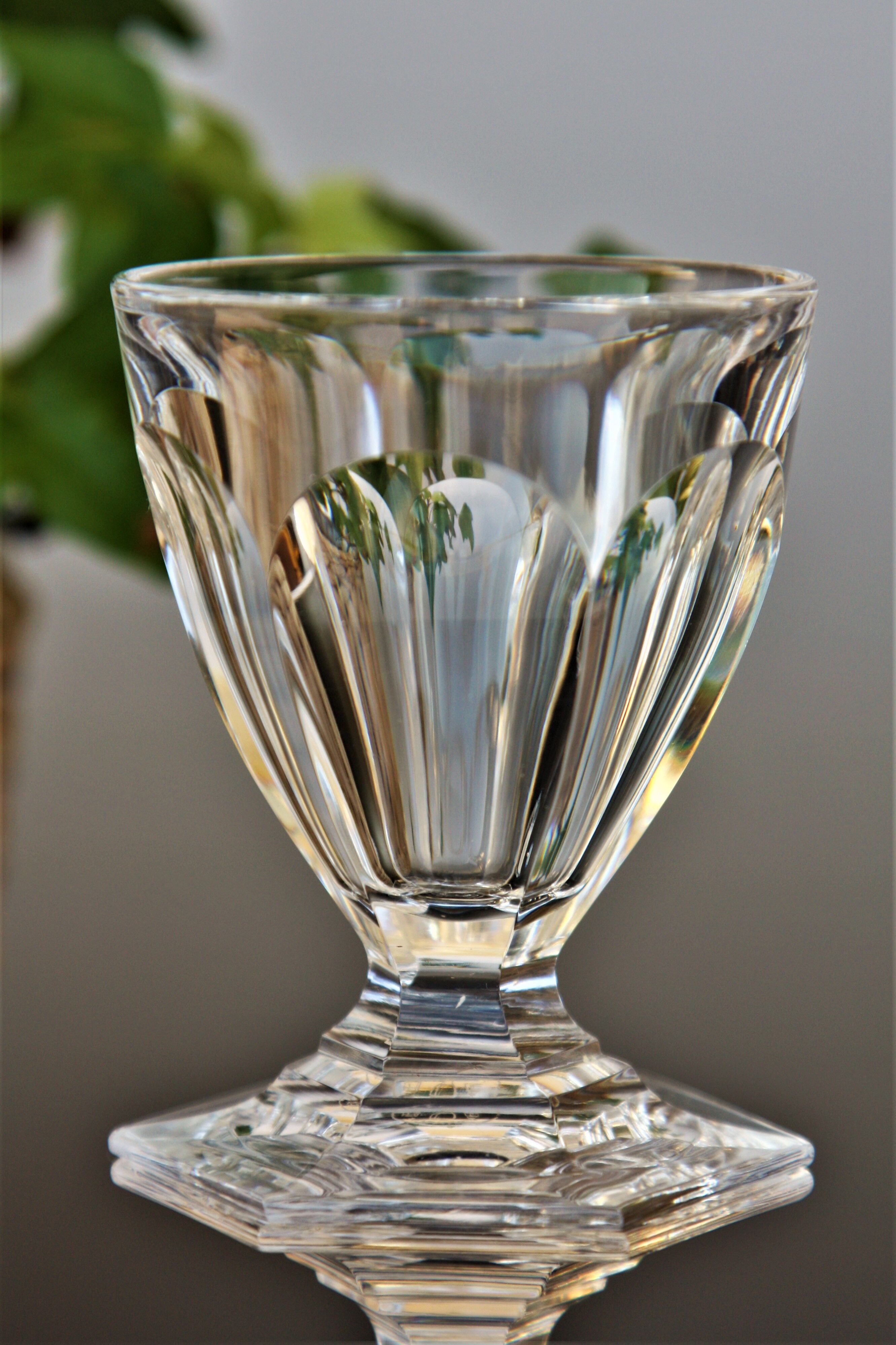 Series of 5 baccarat bourbon-style crystal port glasses