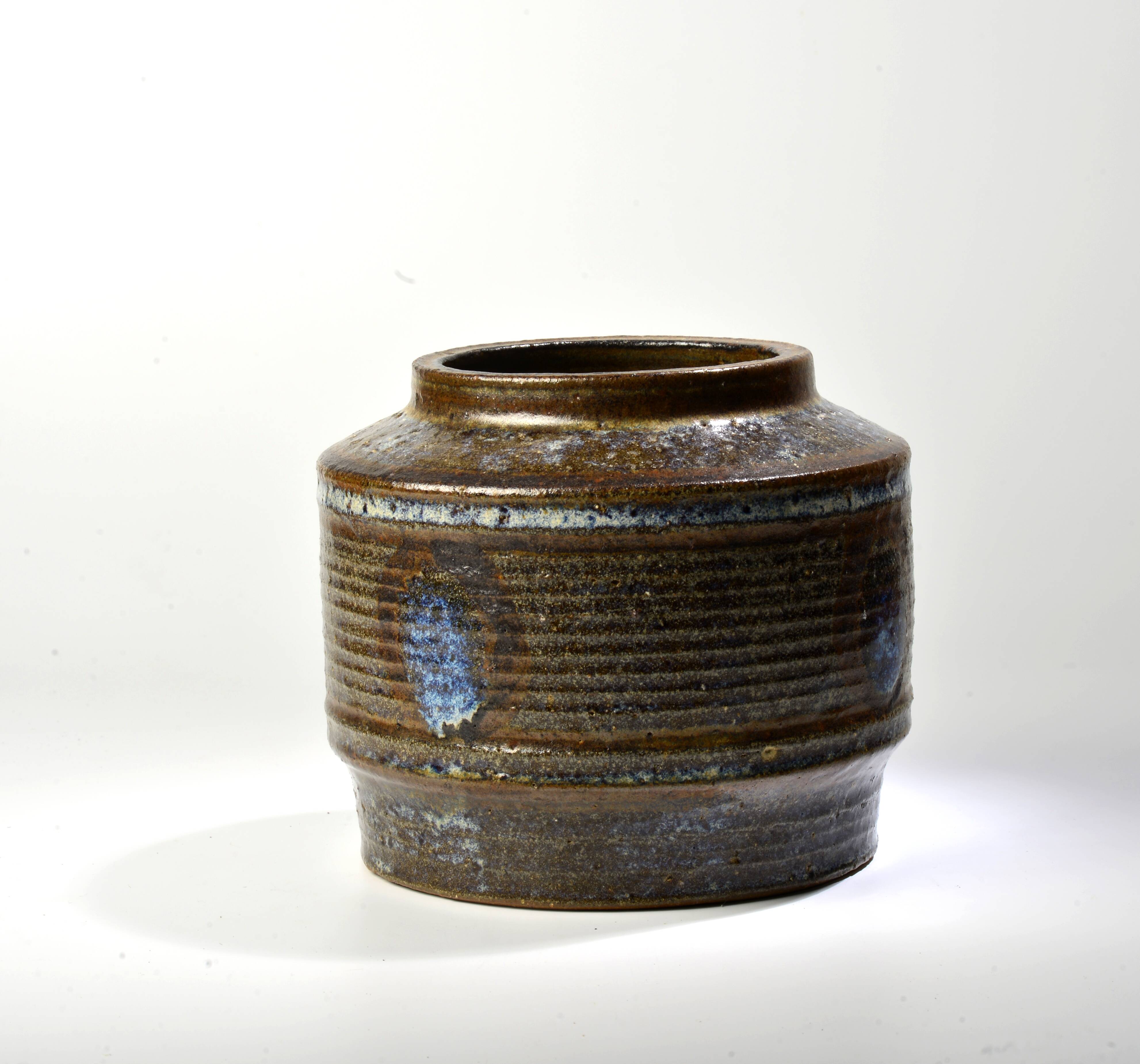 Danish glazed stoneware vase