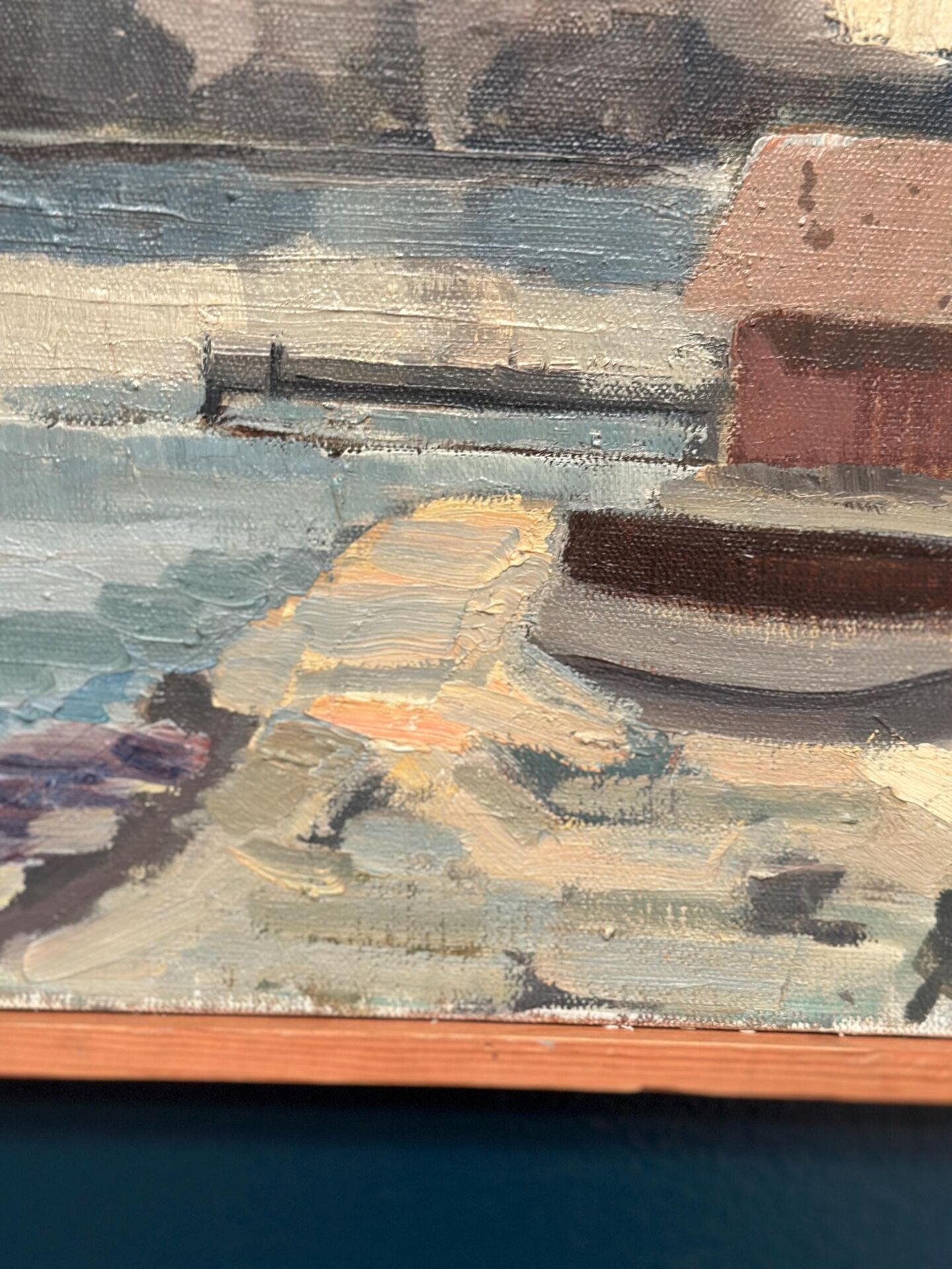 Original Swedish Oil On Canvas – “Seascape” By Gustaf Olsson – Signed – Vintage & Framed – 50 × 30 Cm (19.7" × 11.8")