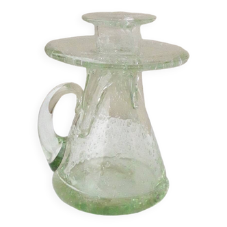 Bougeoir verre bullé