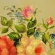 Napoleon III Painted Sheet Metal Tray Painted Metal Floral Decor Diameter 44.5