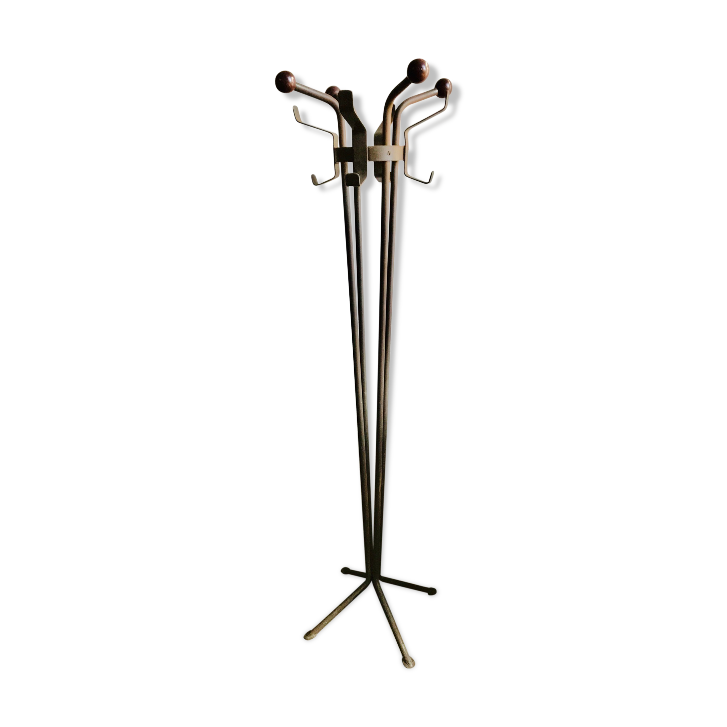 Coat hanger Raw metal and Bakelite