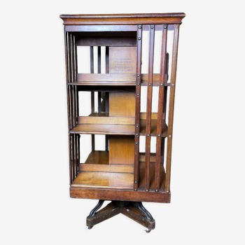 Oak revolving bookcase 1900
