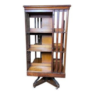 Oak revolving bookcase 1900