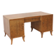 Vintage walnut desk made in the 1950s