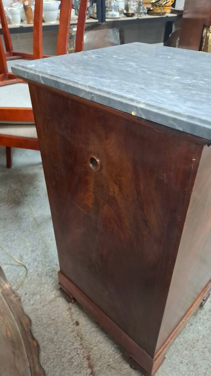 Empire mahogany bedside table