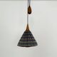 Oak Pendant Lamp with Counterweight by Uno and Östen Kristiansson
