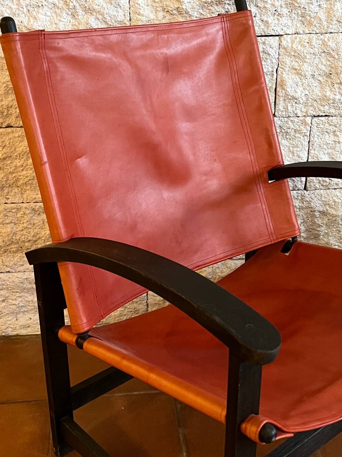 Vintage safari armchair