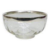 Meteor bowl Art Nouveau by Koloman Moser with silver rim, Bakalowits Vienna, 1900s.
