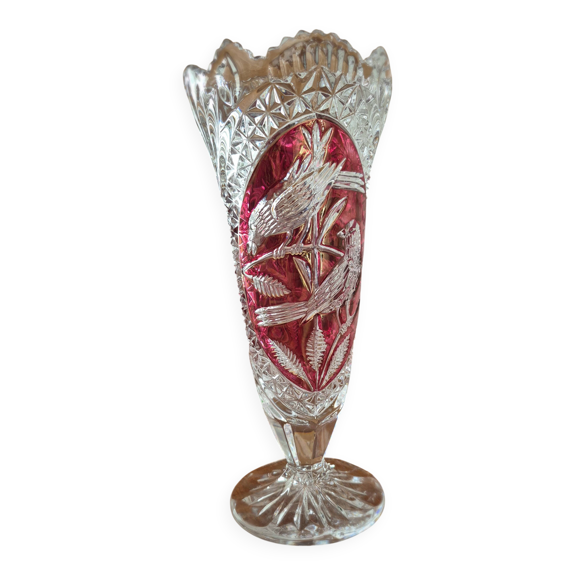 Vintage HOFBAUER crystal vase 60-70's