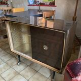 Bar cabinet on wheels