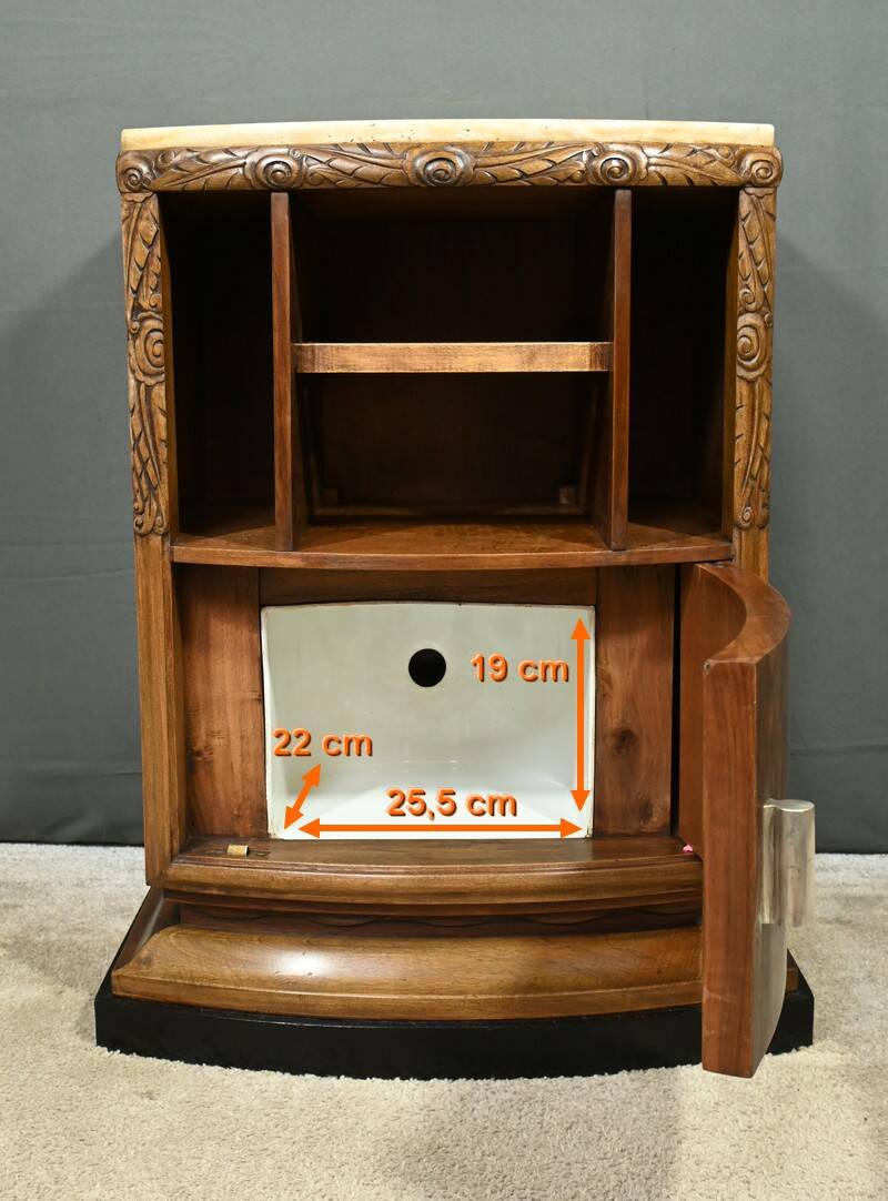 Nightstand in Walnut, Art Deco – 1930