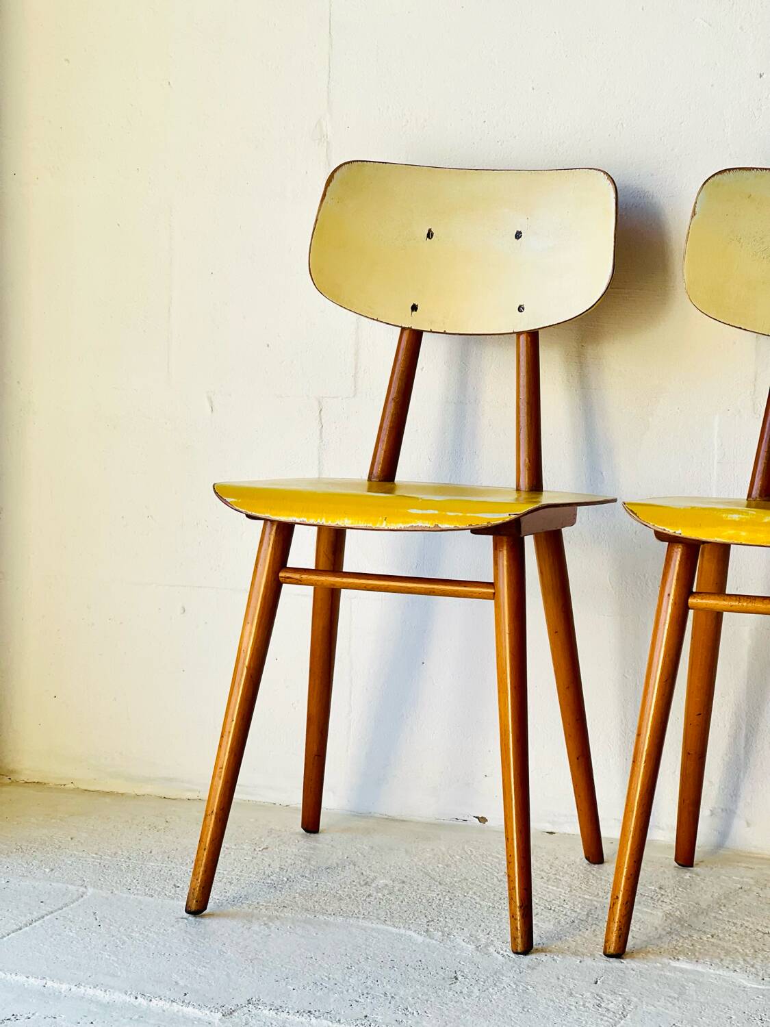 Chaises de bistrot par Ton, années 1950