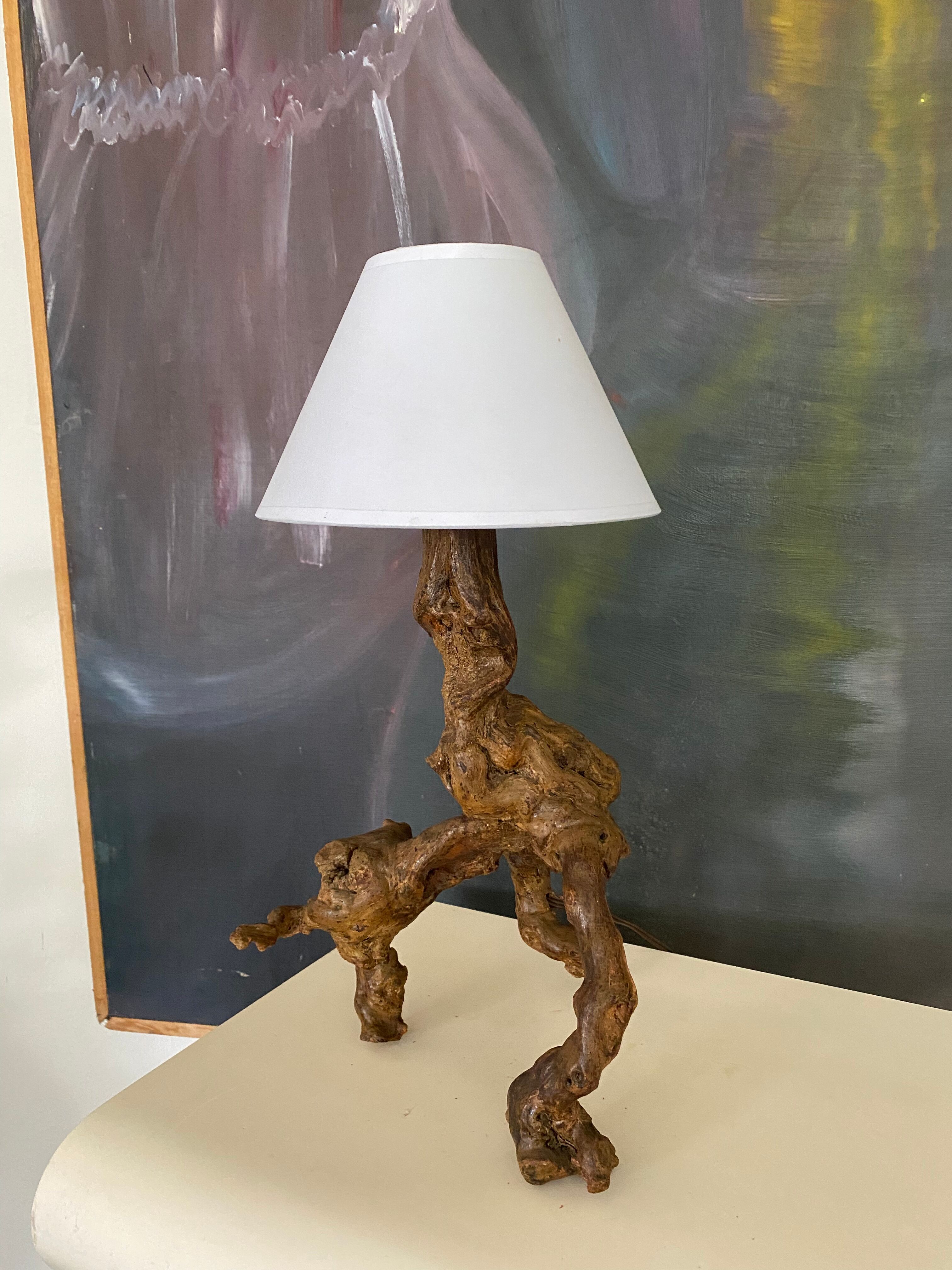 Vintage wood lamp
