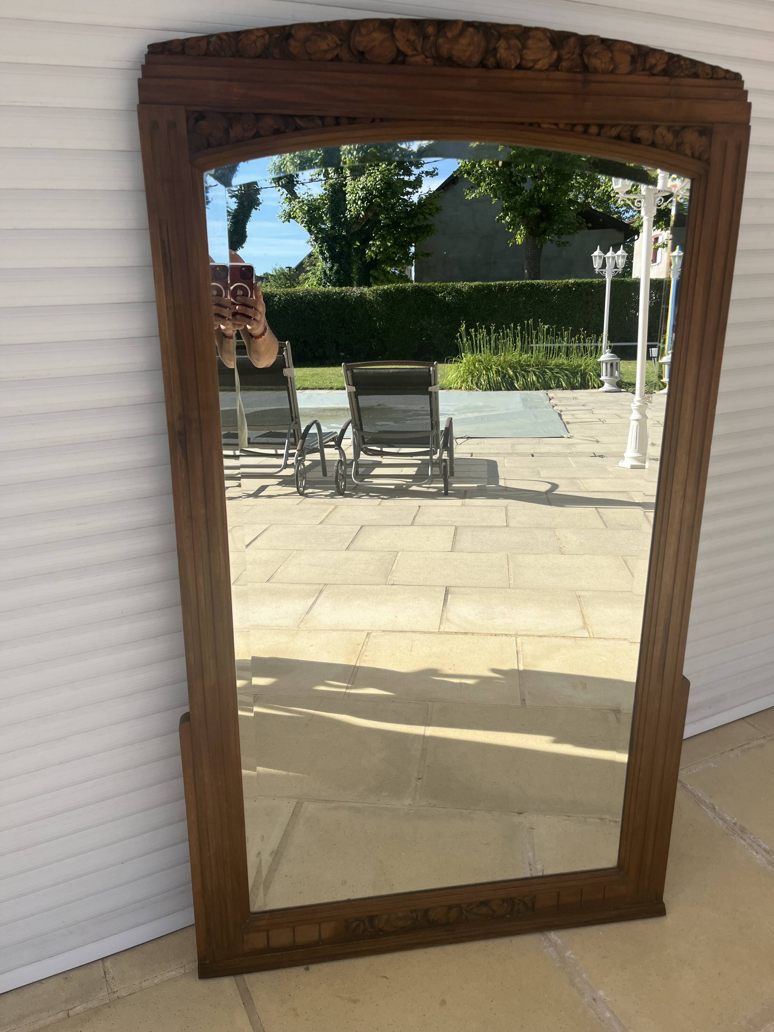 Art Deco wooden mirror