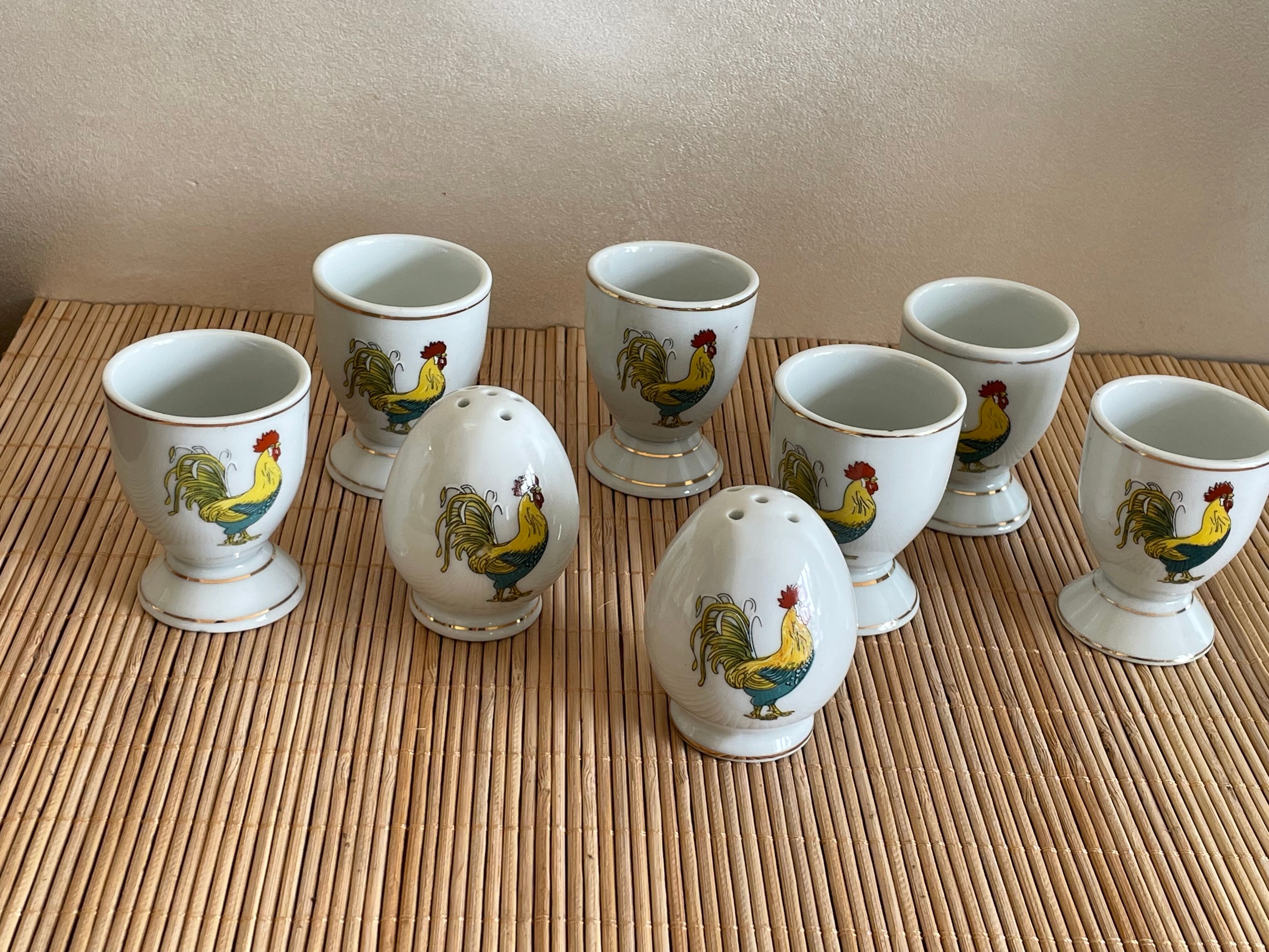 6 cockerels decoration rooster salt shaker pepper porcelain