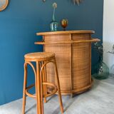Vintage rattan bar