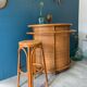 Vintage rattan bar