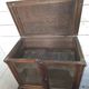 Vintage oak furniture with mesh doors.