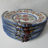 Henriot Quimper 6 fish plates (lot n°2)