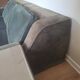Double bed frame - Roche Bobois 1970s - complete - original green suede