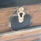 Former wooden travel trunk
