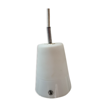 Suspension opaline blanche fait main