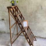 Vintage wooden painter's stepladder 6 folding steps