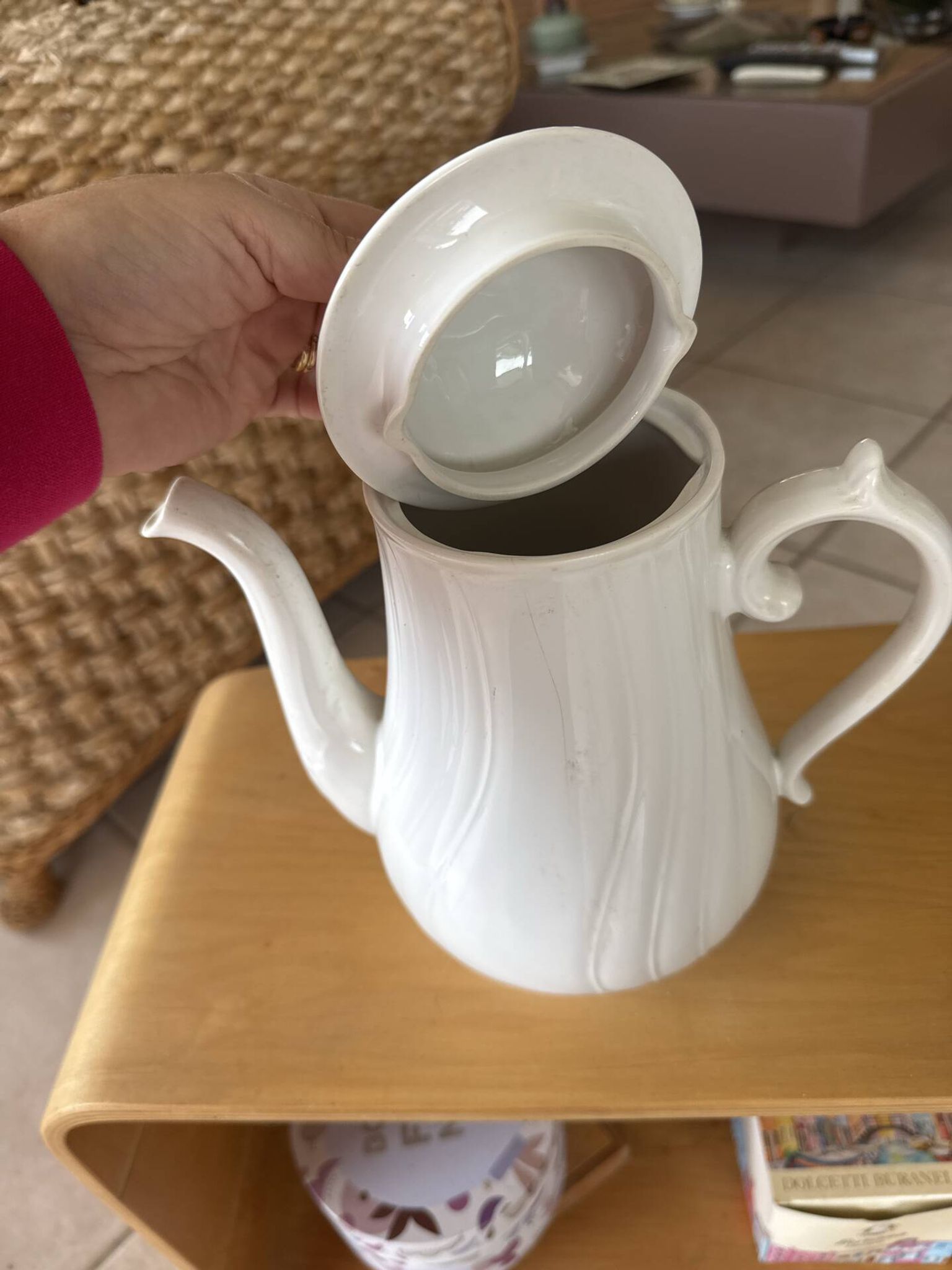 Théière villeroy & boch blanche