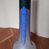 Art Deco enamel vase signed Leune