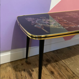 Scandinavian formica low table décor Japanese feet compass 60s-RETRO-VINTAGE