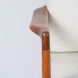 Fauteuil scandinave original Baczyk, années 1960, rénovation, teck.