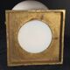 Venini Primavera in Murano, white opaline glass with gilded handles, bronze base.