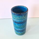 'Rimini Blu' series ceramic vase by Aldo Londi for Bitossi, Italy 1960's
