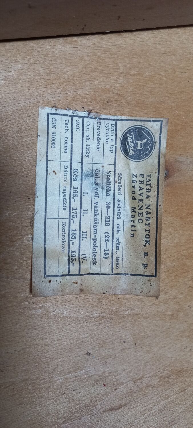 Set of five chairs, design. A. Suman, Tatra Nabytok, Czechoslovakia, 60s