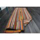 1970s Vintage Turkish Oushak Handmade Wool Cotton Orange Runner Rug  77x216