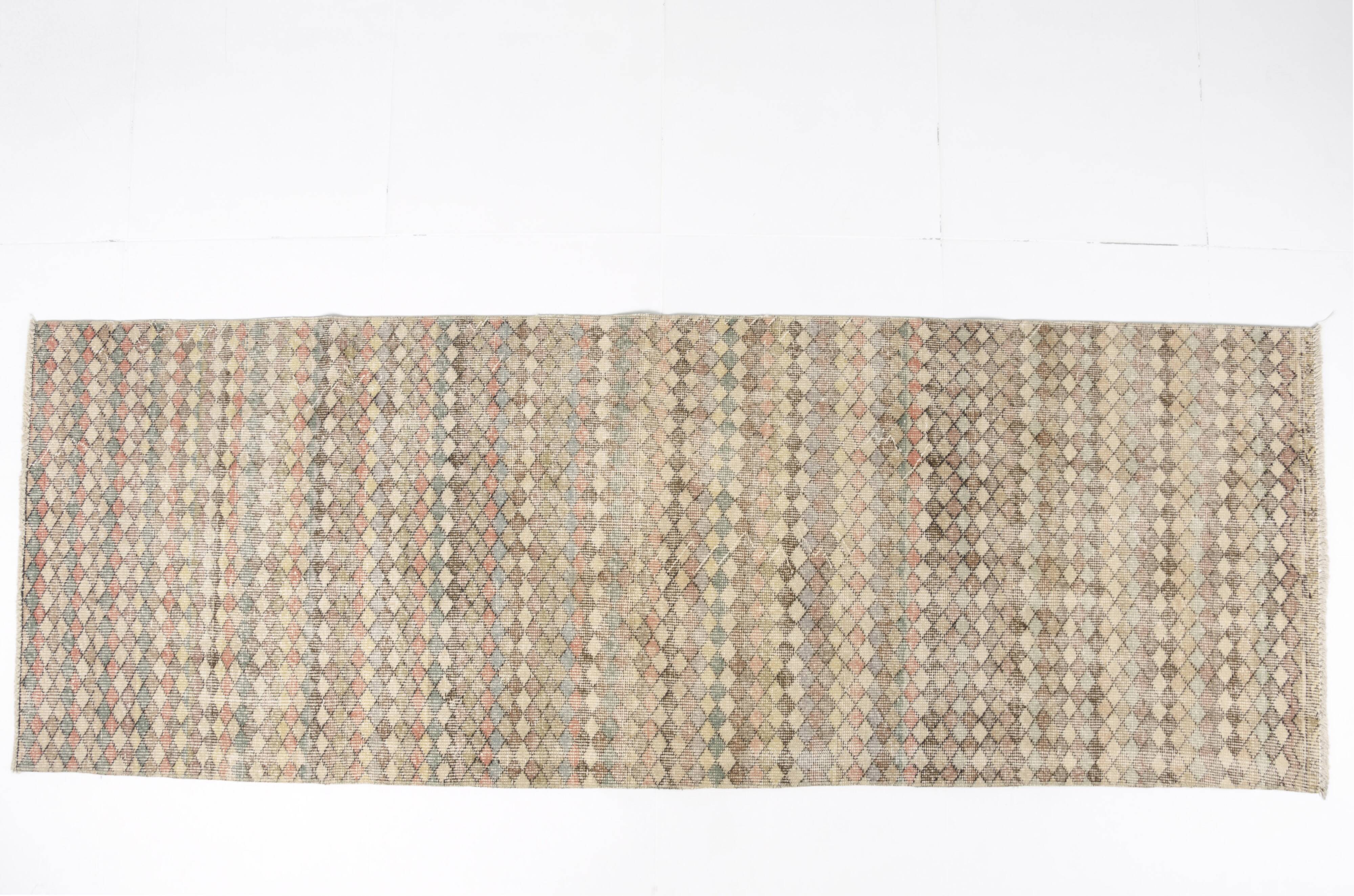 Neutral Vintage Oushak Runner Rug sku1053