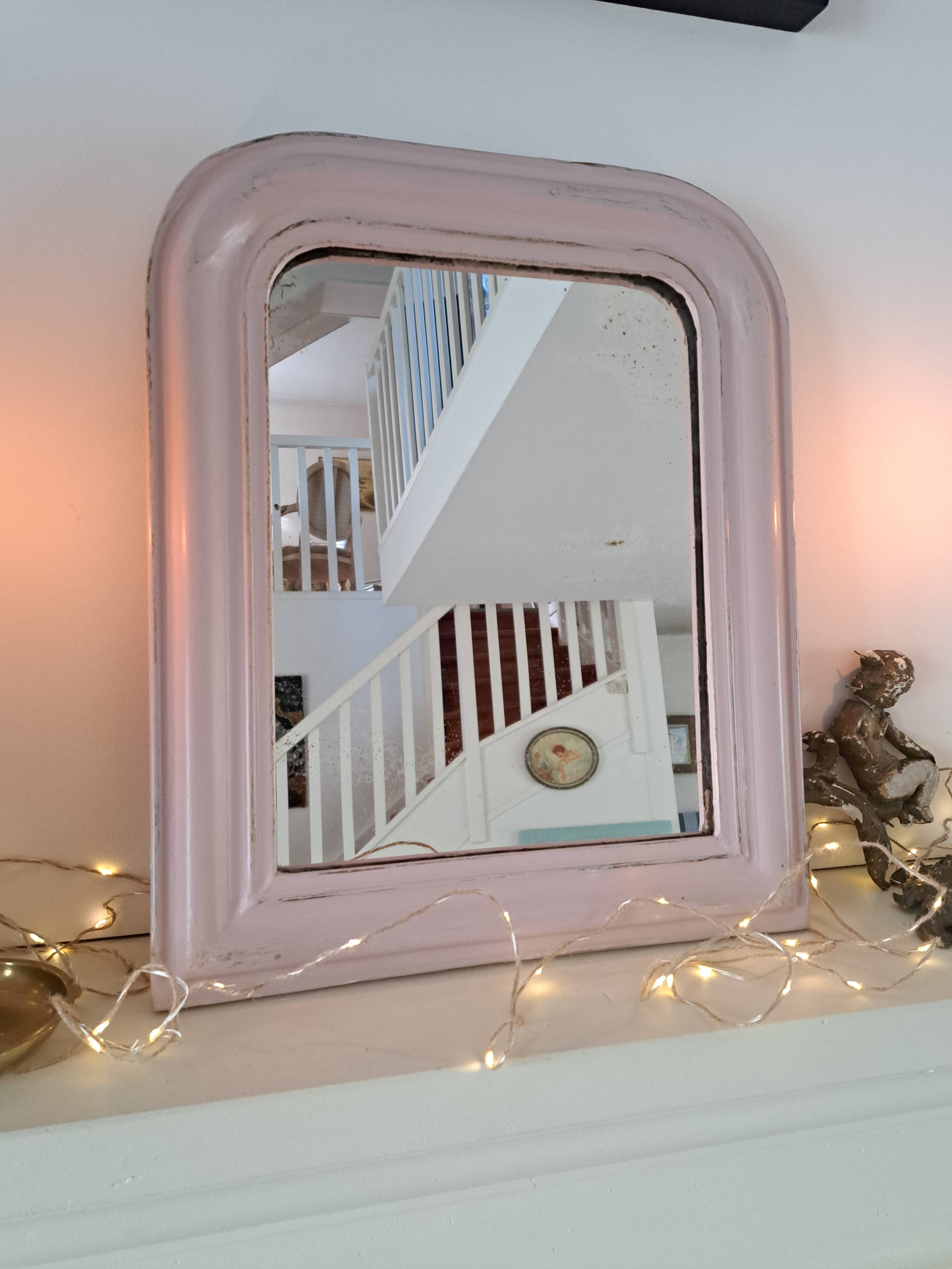 Powder pink Louis Philippe mirror