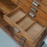 Vintage Dutch Oak Apothecary Sideboard / Filing Cabinet, 1950s