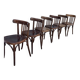 (Lot) 6 wooden bistro chairs