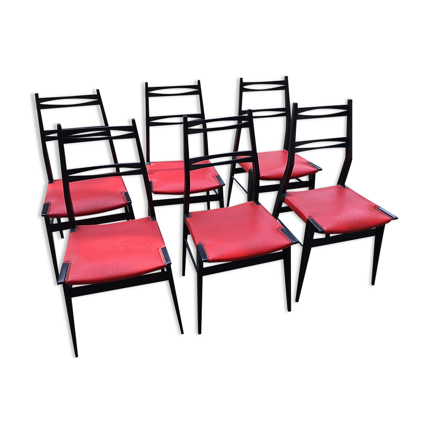 6 Alfred Hendrickx chairs circa 50s