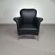 3 x rare armchair / model Turn / black leather / Bert Plantagie in mint condition.