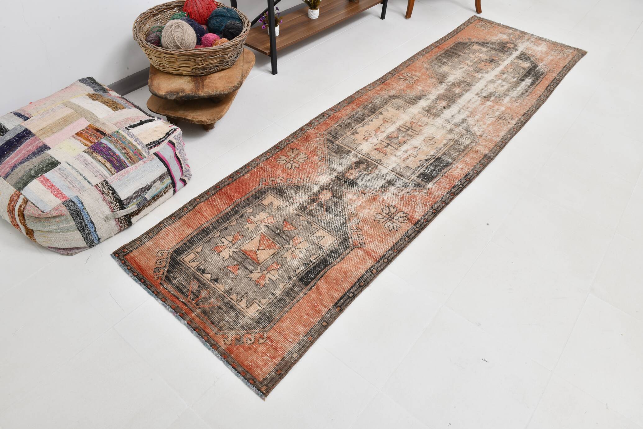 3x10 Pale Red Oriental Persian Runner Rug 86x313Cm SK 22156