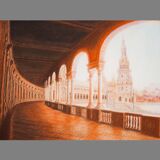 Drawing of the Plaza de España in Seville