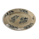 Plat ovale en porcelaine longwy signé yeho